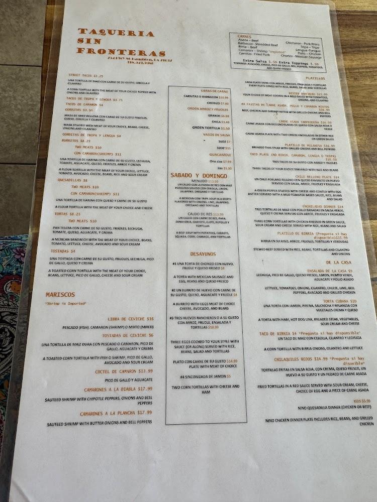 Taqueria Sin Frontera Caldo De Res