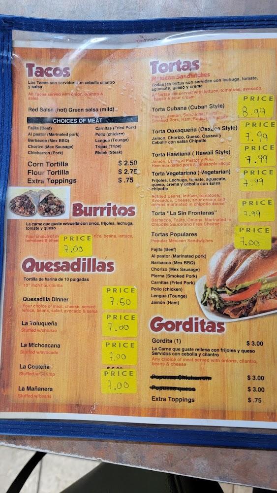 Taqueria Sin Frontera Menu image 4